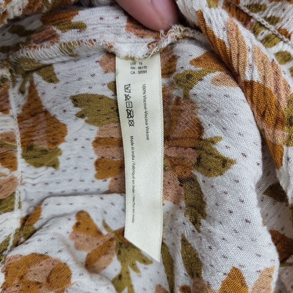 Free People One Suki Off Shoulder Floral Top Size Small - Picture 8 of 8